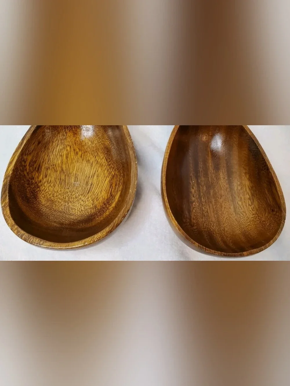 Boho Tiki Pineapple Wood Bowls Set of 2 Philippines 10.5